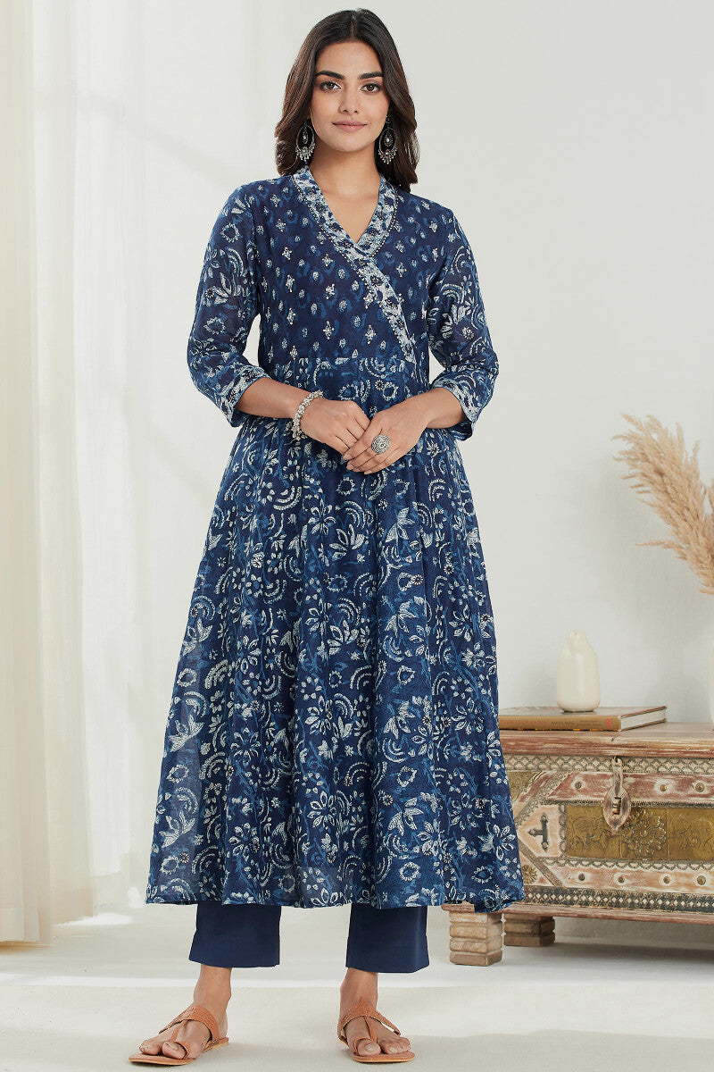 Gauhar Arya Indigo Chanderi Kurta