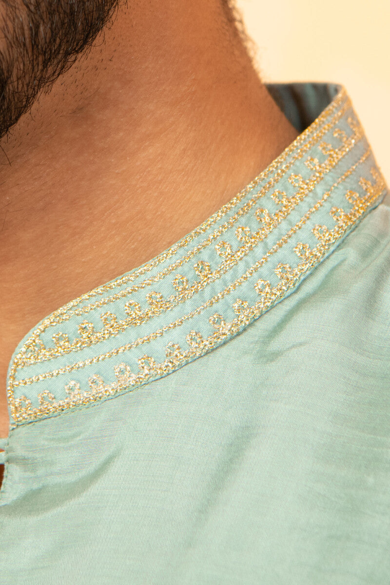 Shirin Rehan Sage Blue Modal Kurta