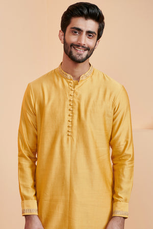 Shirin Rehan Yellow Chanderi Kurta
