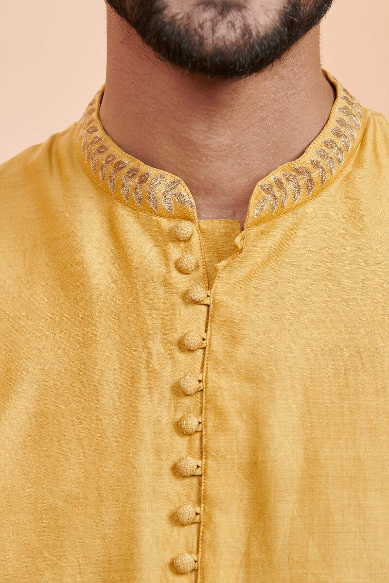 Shirin Rehan Yellow Chanderi Kurta