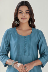 Gauhar Maira Blue Chanderi Kurta