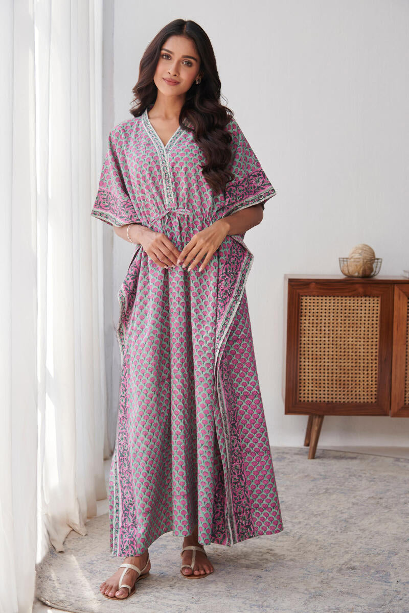 Roza Zeenat Sanganeri Kaftan