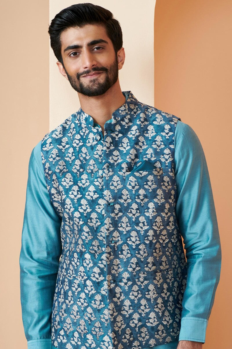 Shirin Zain Chanderi Nehru Jacket