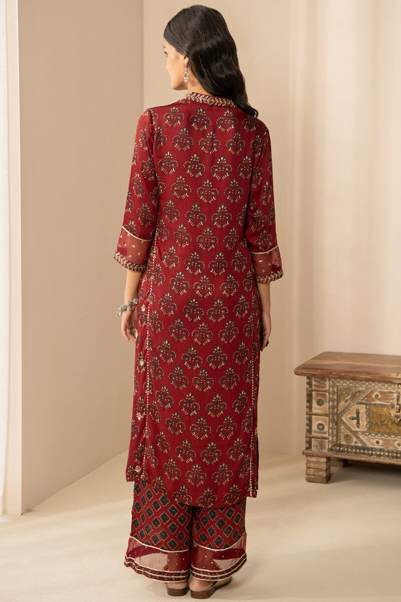 Zubeida Jahanzeb Ajrak Modal Kurta
