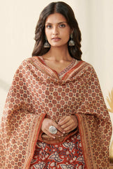 Sehra Darya Bagru Chanderi Dupatta