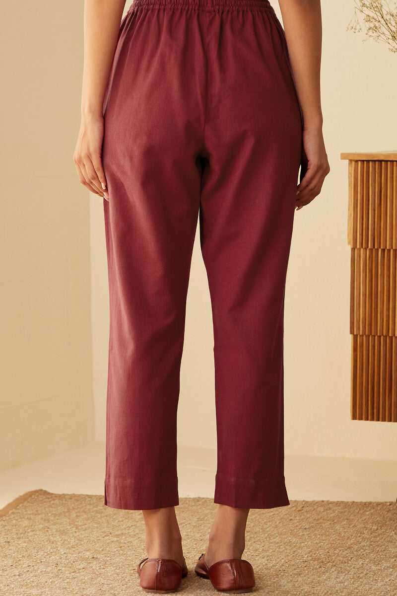Roza Seher Red Narrow Pants