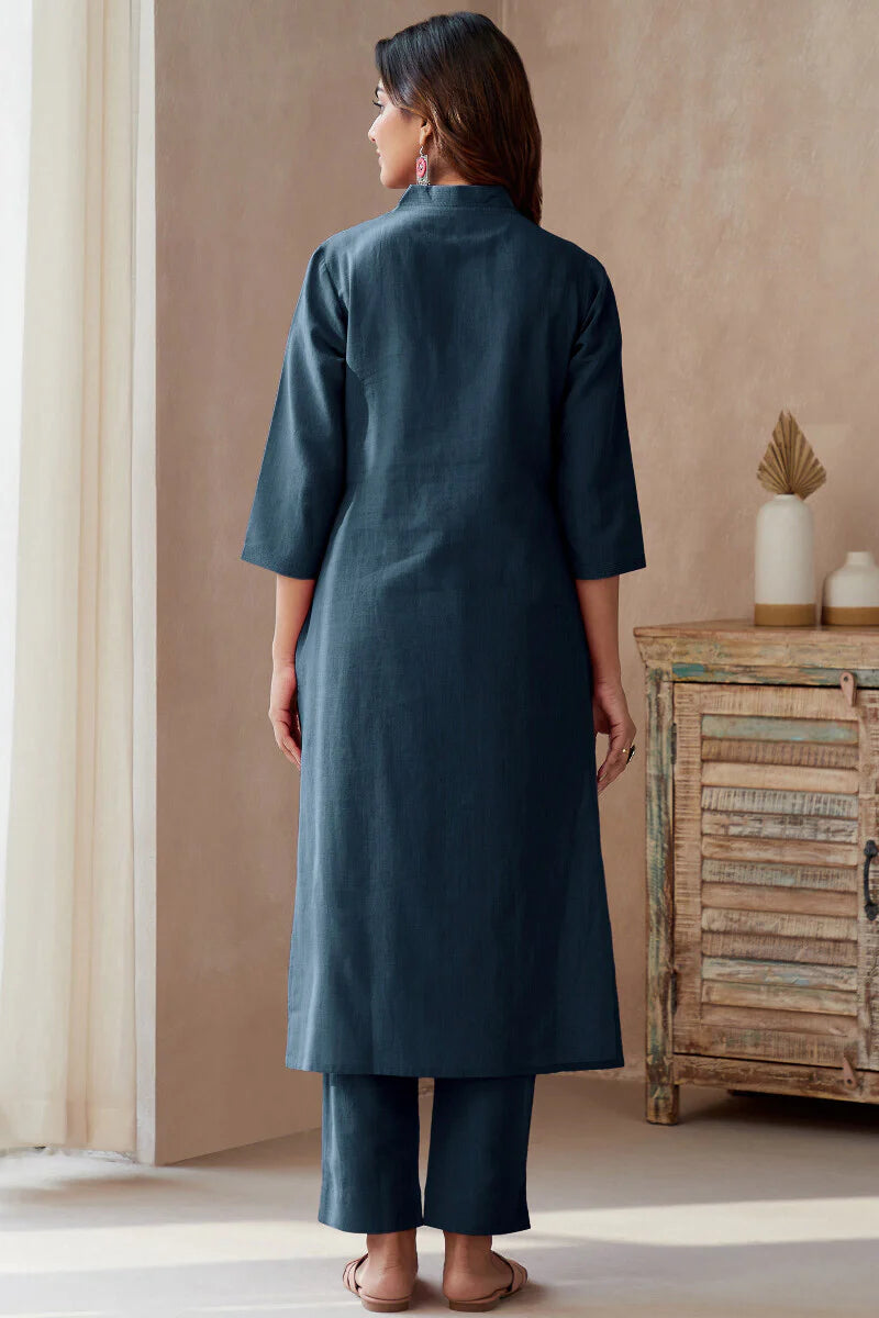 Roza Seher Midnight Blue Kurta