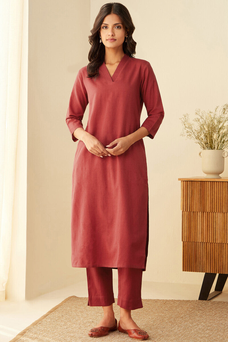 Roza Seher Crimson Red Kurta