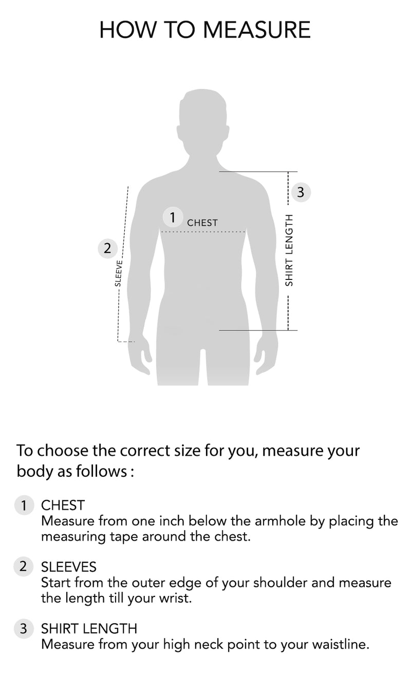 Men Topwear Body size guide