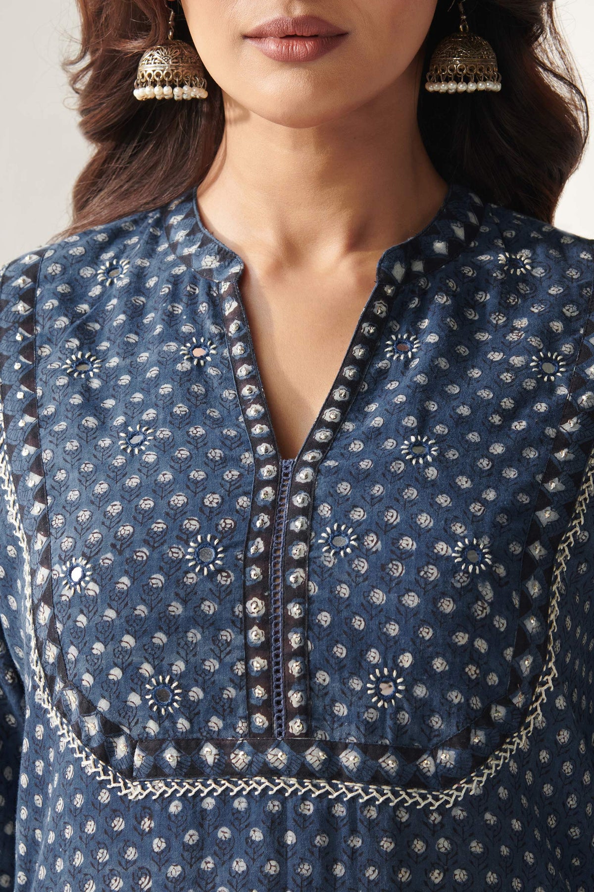 Sehra Simar Bagru Kurta