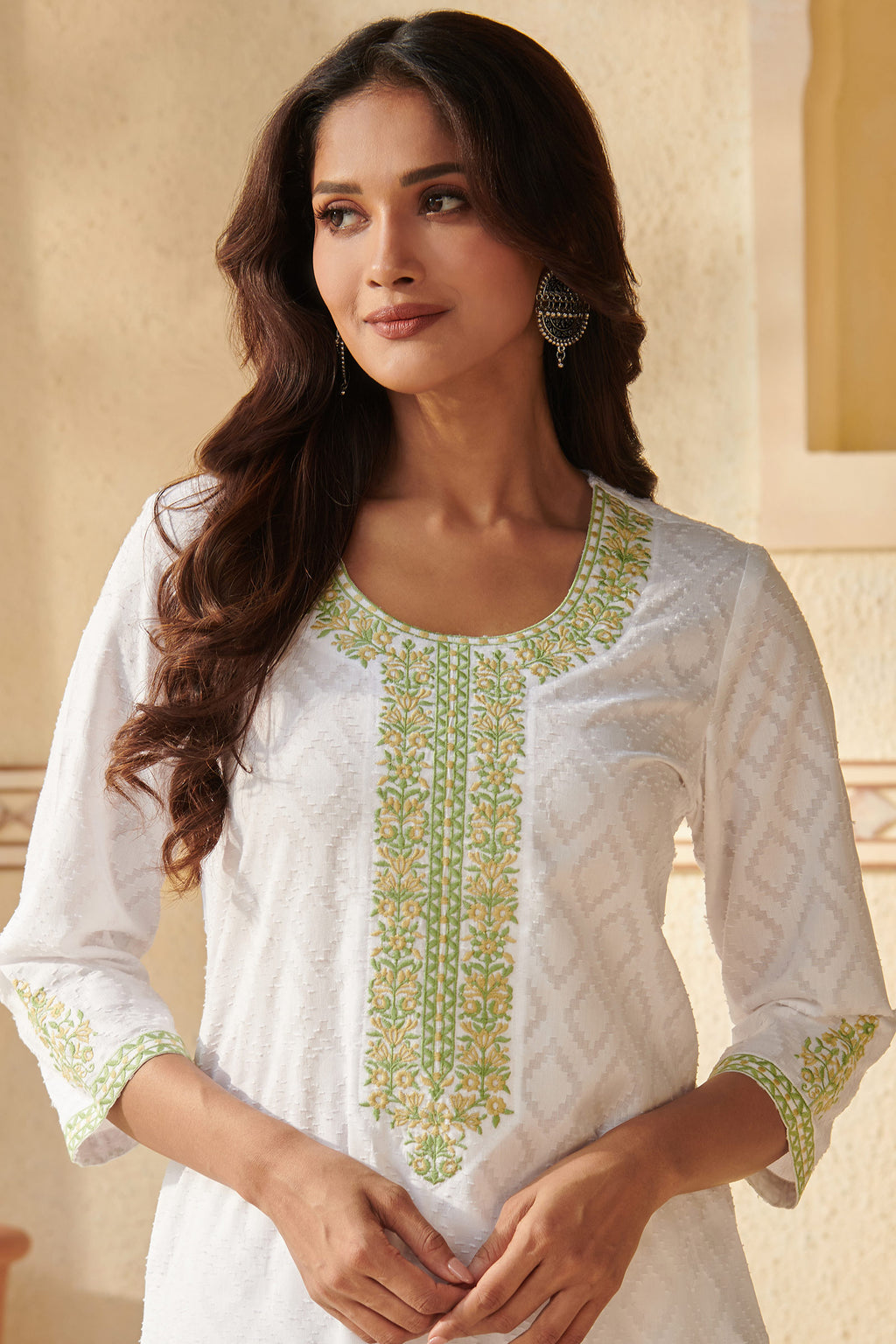 Mehraab Fahima White Kurta