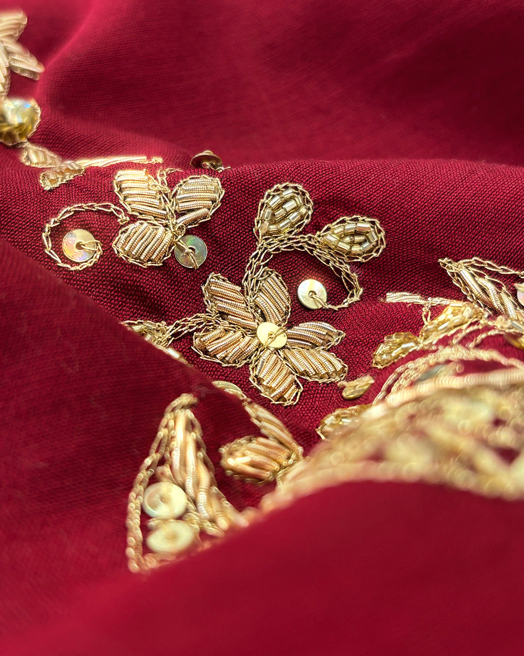 Roshanara Meher Ruby Red Kurta