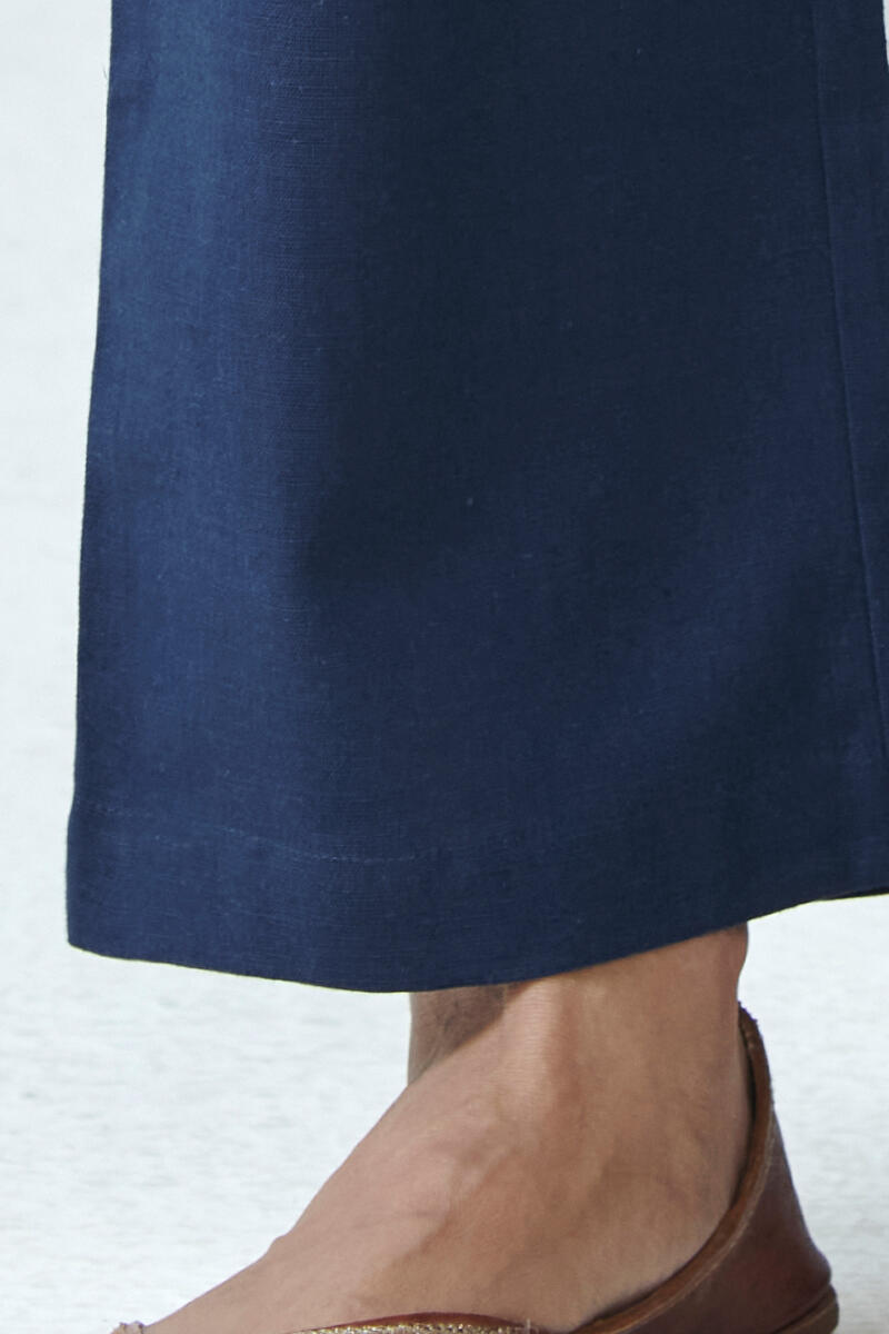Roza Blue Flex Cotton Pants