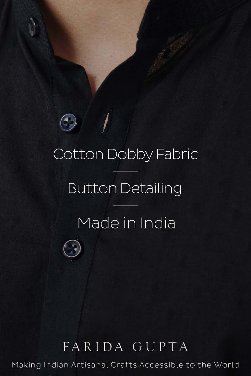 Zaid Vivaan Black Ram Buta Kurta