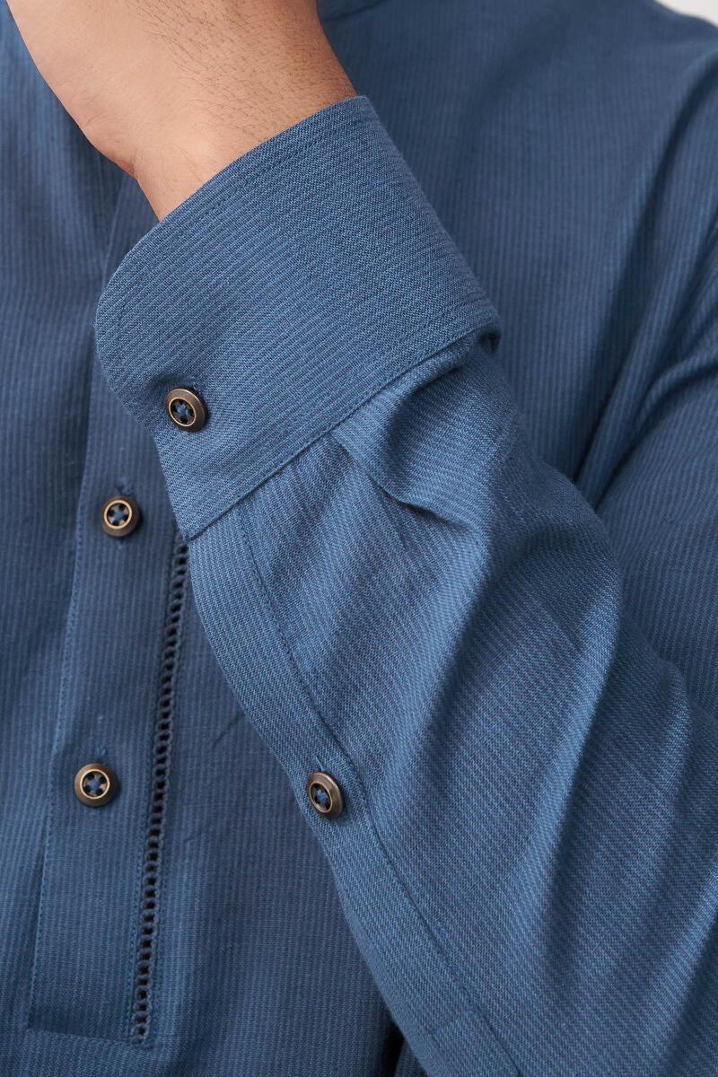 Zaid Blue Handloom Kurta