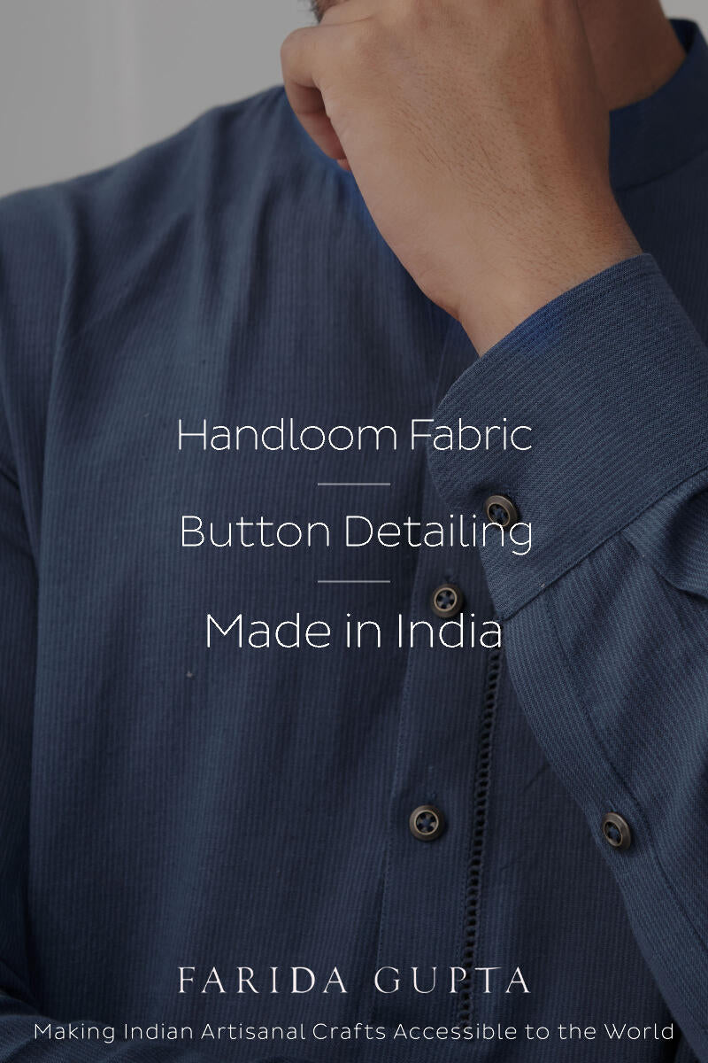 Zaid Blue Handloom Kurta