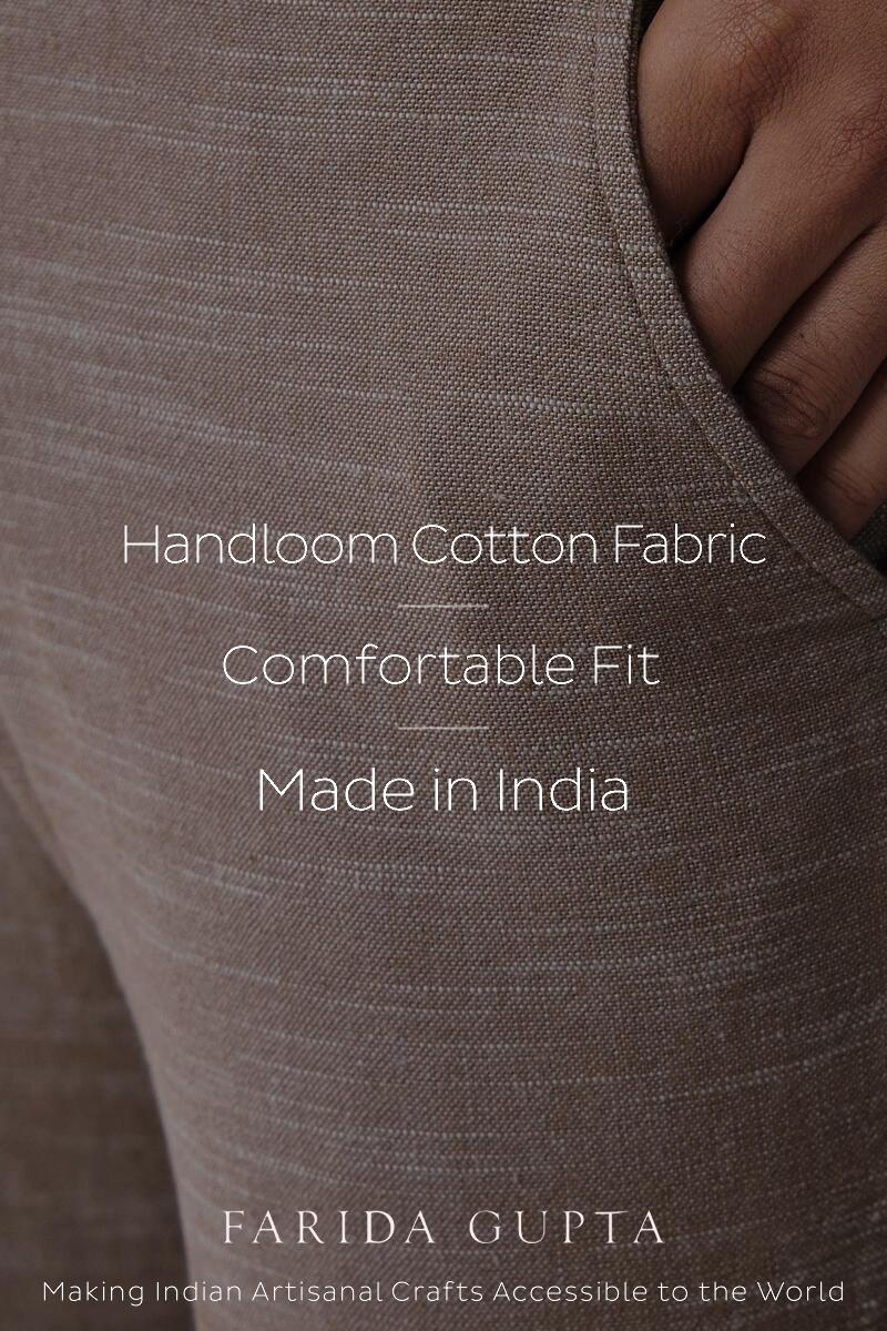 Zaid Zafar Light Brown Handloom Pants