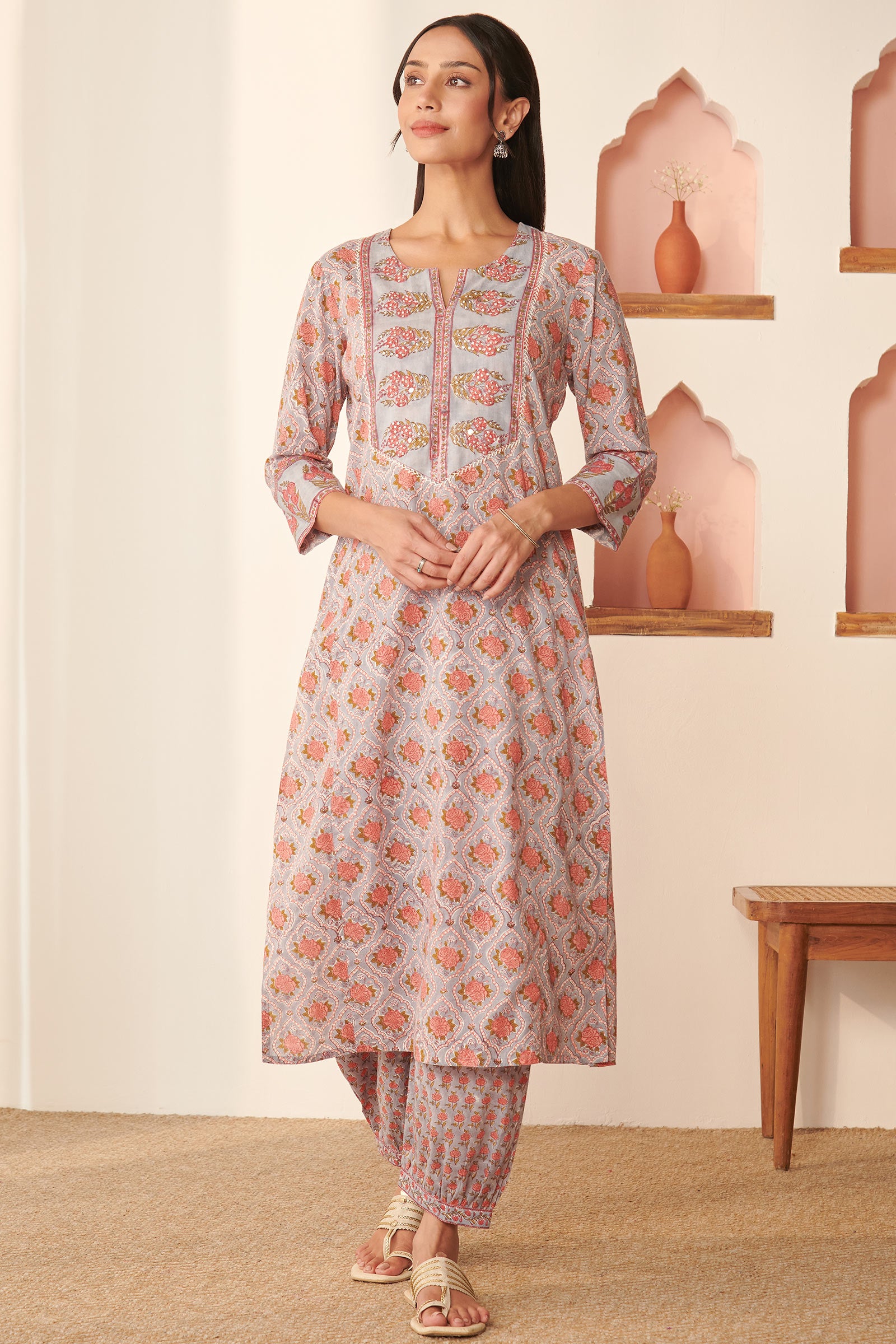 Roz Meher Sabrina Sanganeri Kurta