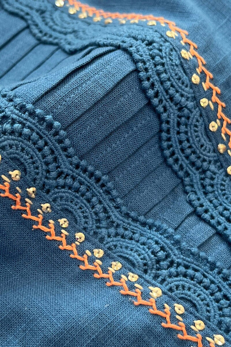 Roza Sehreen Blue Kurta