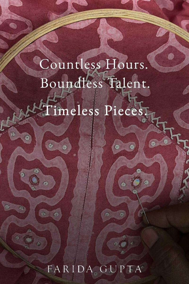 Sehra Zarah Pink Dabu Kurta