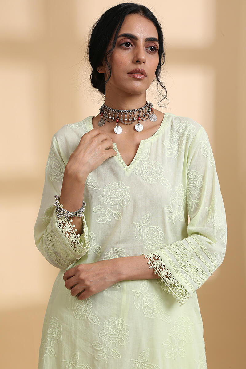 Falak Lime Green Kurta