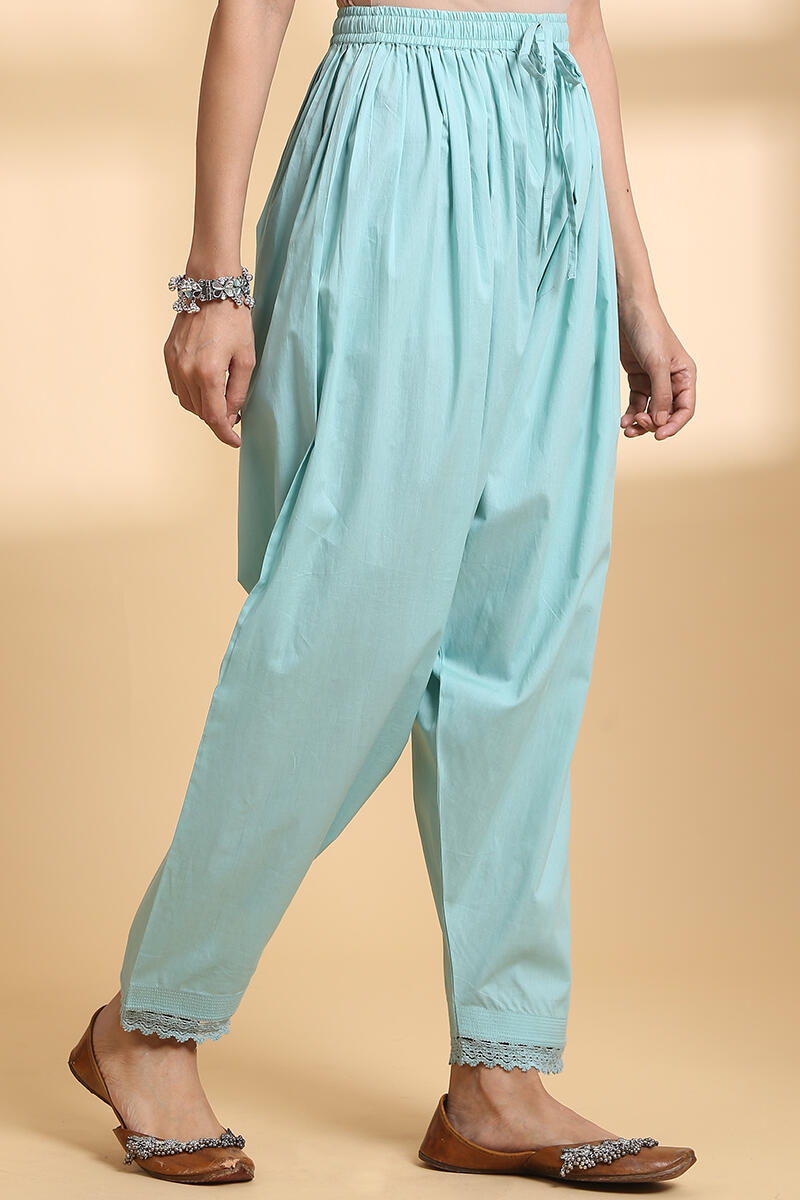 Falak Sea Green Lawn Cotton Salwar