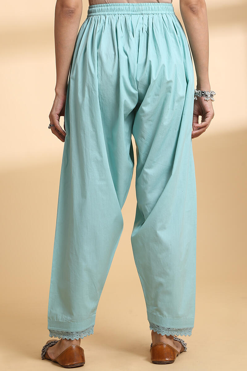 Falak Sea Green Lawn Cotton Salwar