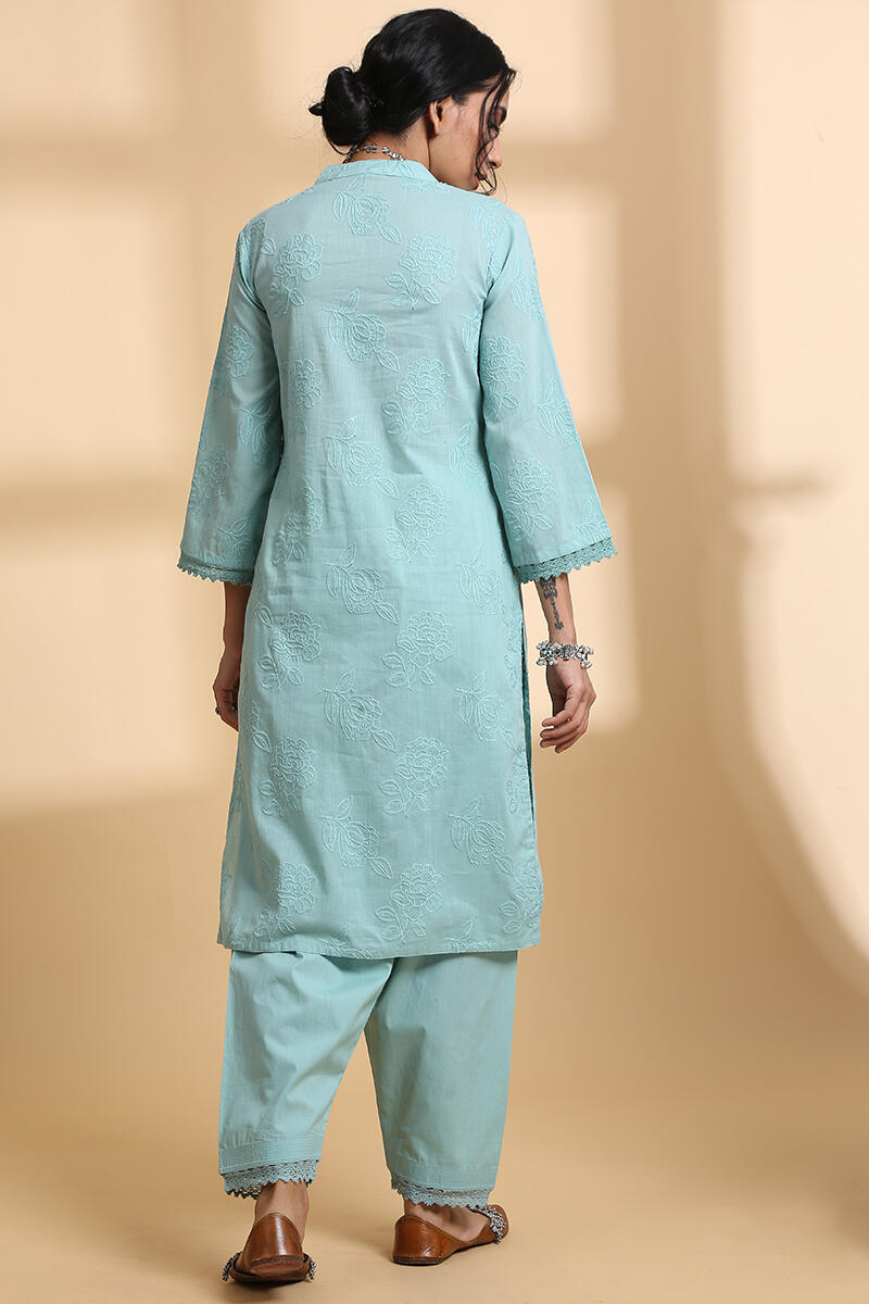 Falak Sea Green Short Kurta