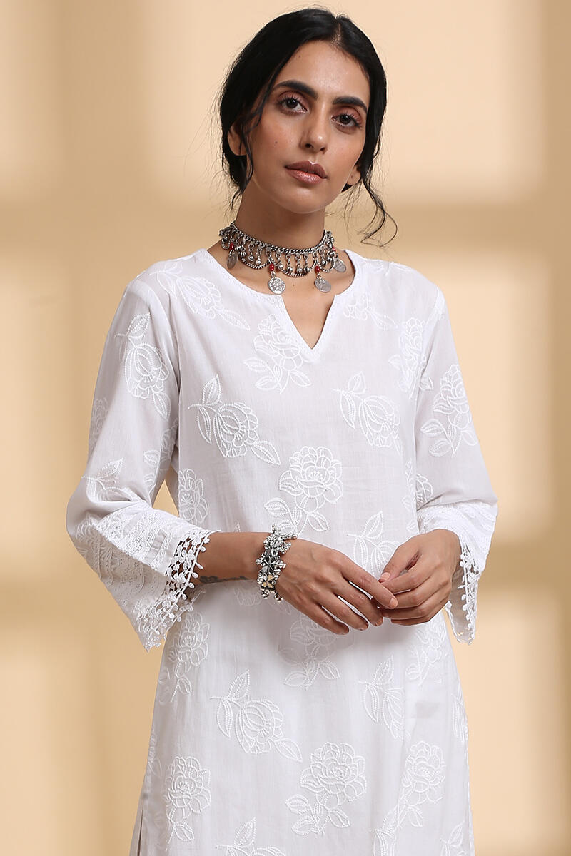 Falak White Kurta