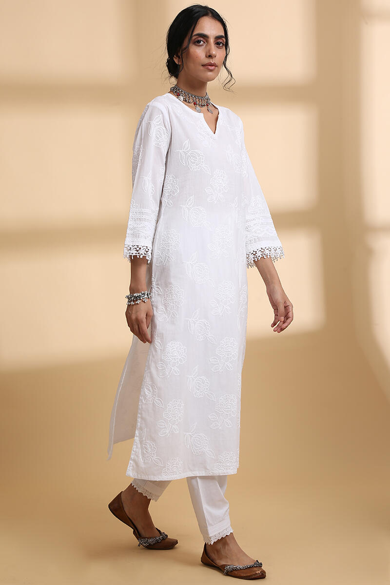 Falak White Kurta