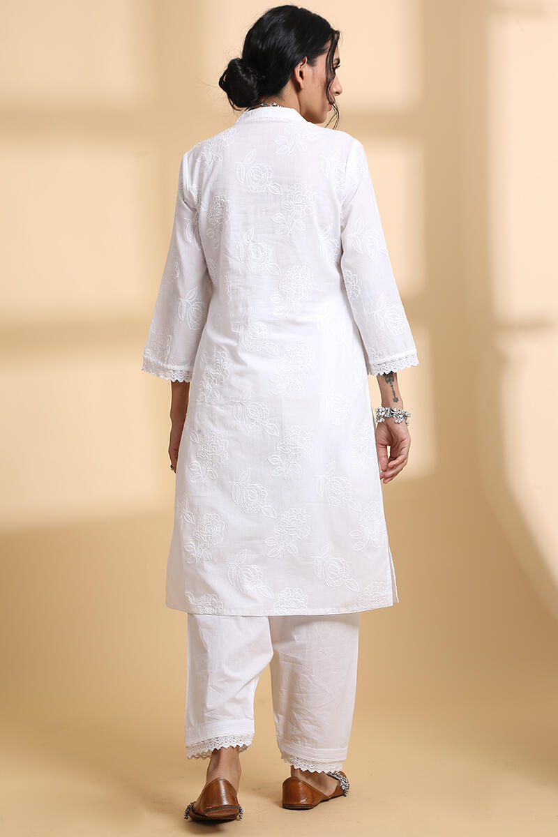 Falak White Short Kurta