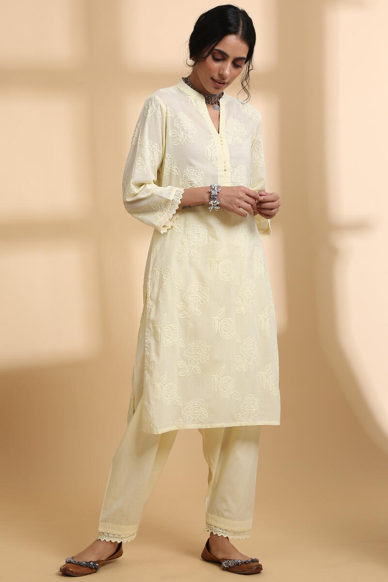 Falak Yellow Short Kurta