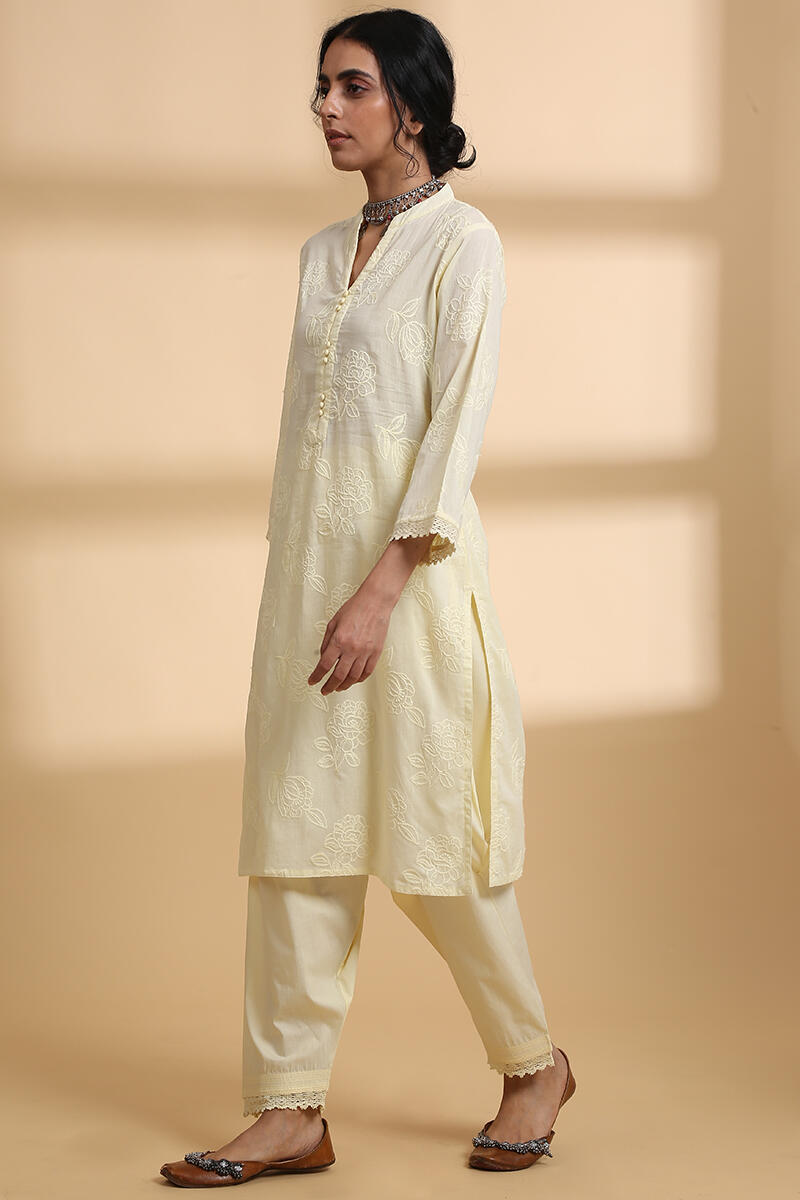 Falak Yellow Short Kurta