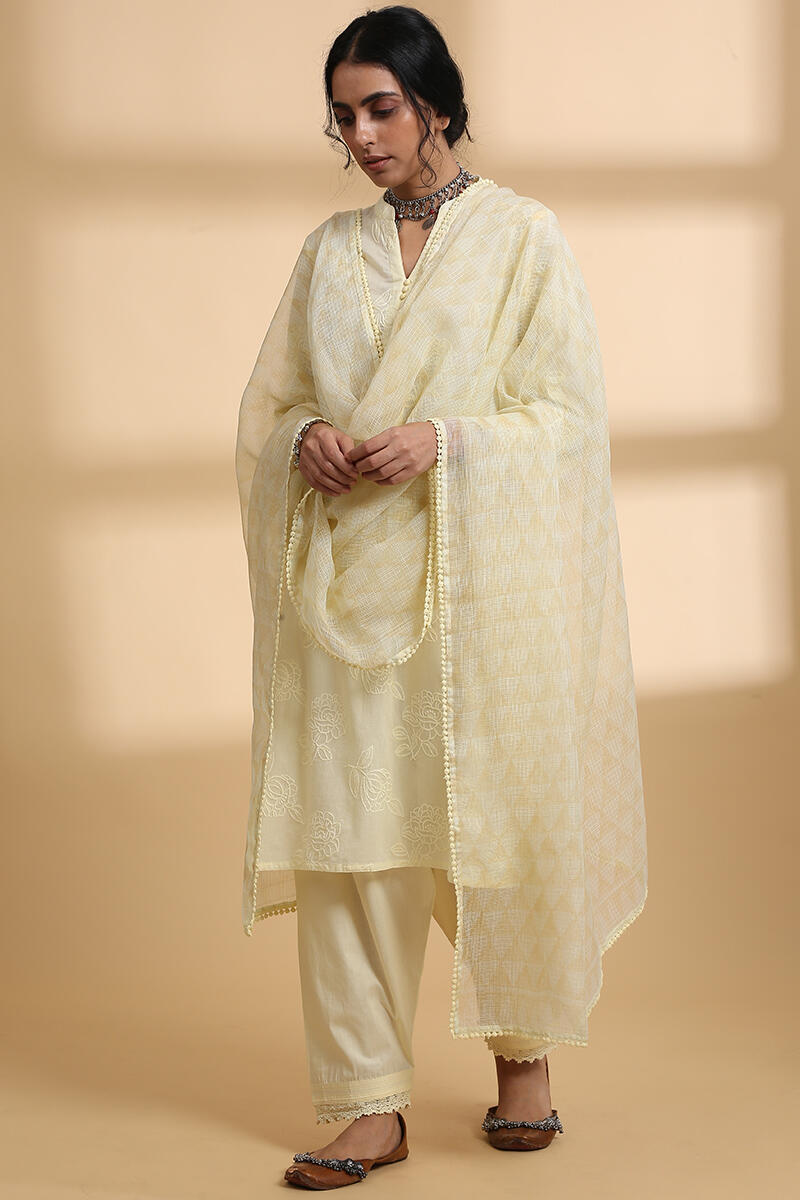 Falak Yellow Short Kurta