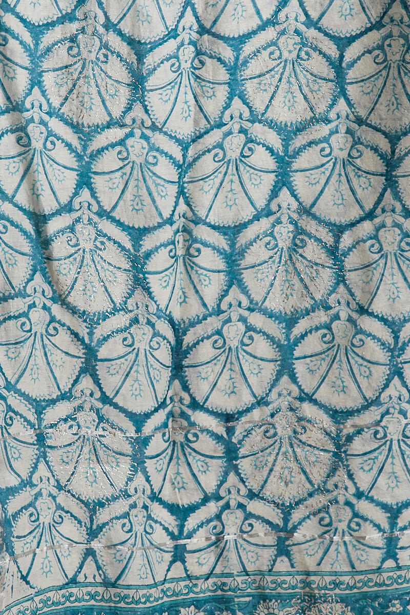 Gul Bano Blue Chanderi Dupatta
