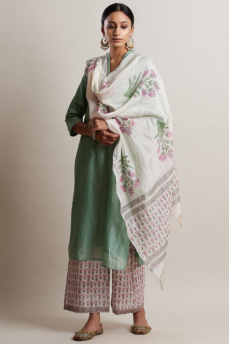 Gul Bano Jasmine Chanderi Dupatta