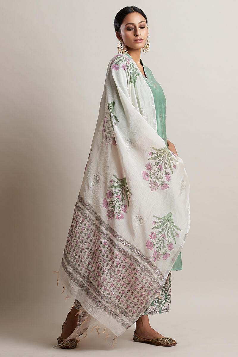 Gul Bano Jasmine Chanderi Dupatta