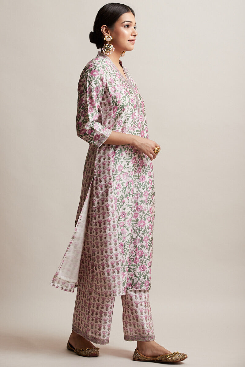 Gul Bano Jasmine Chanderi Kurta