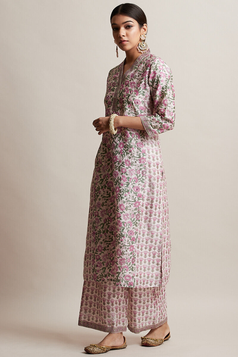 Gul Bano Jasmine Chanderi Kurta