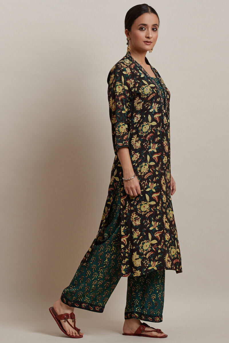 Nur Jahan Shantung Kurta