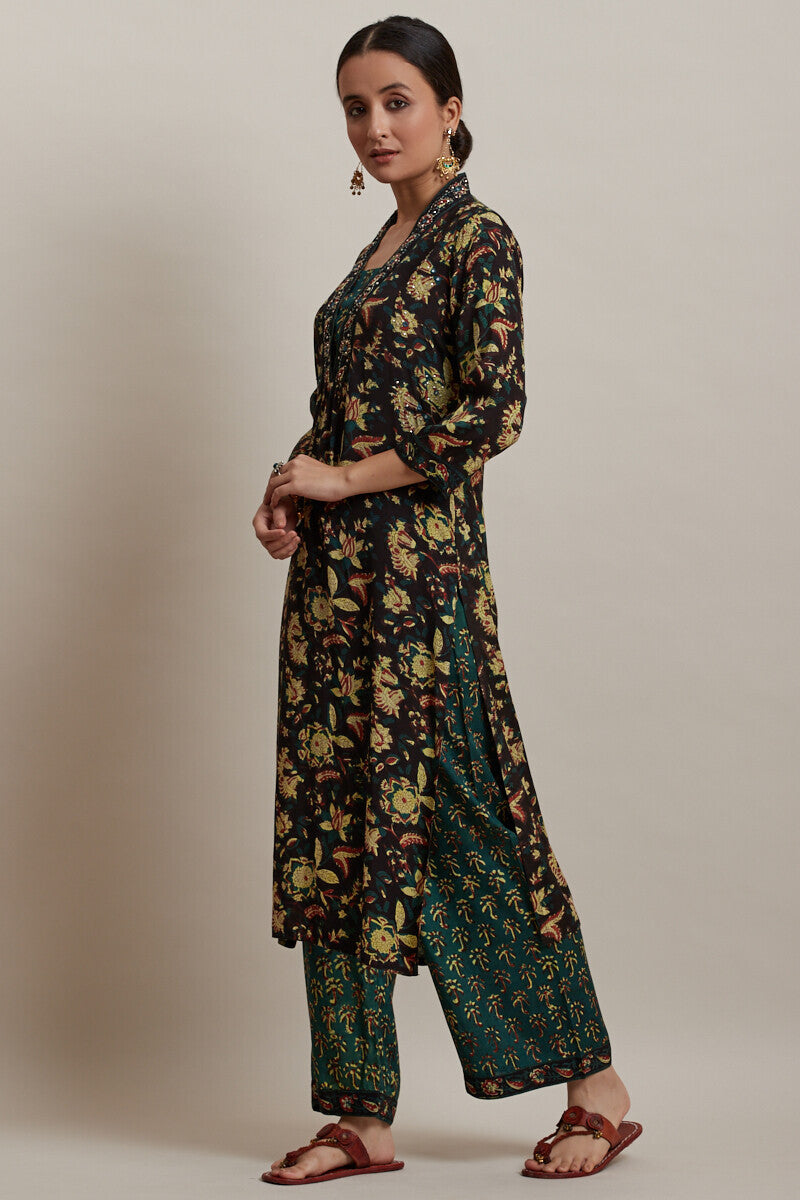 Nur Jahan Shantung Kurta