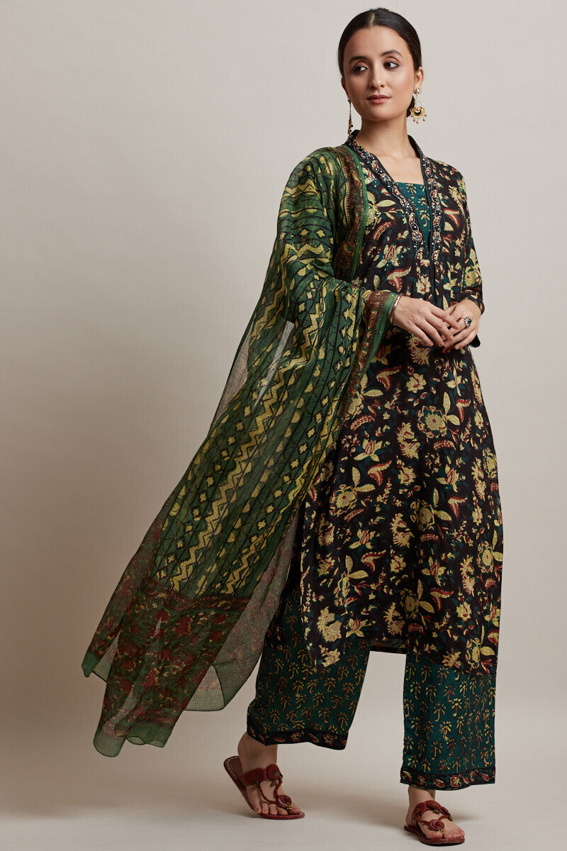 Nur Jahan Shantung Kurta