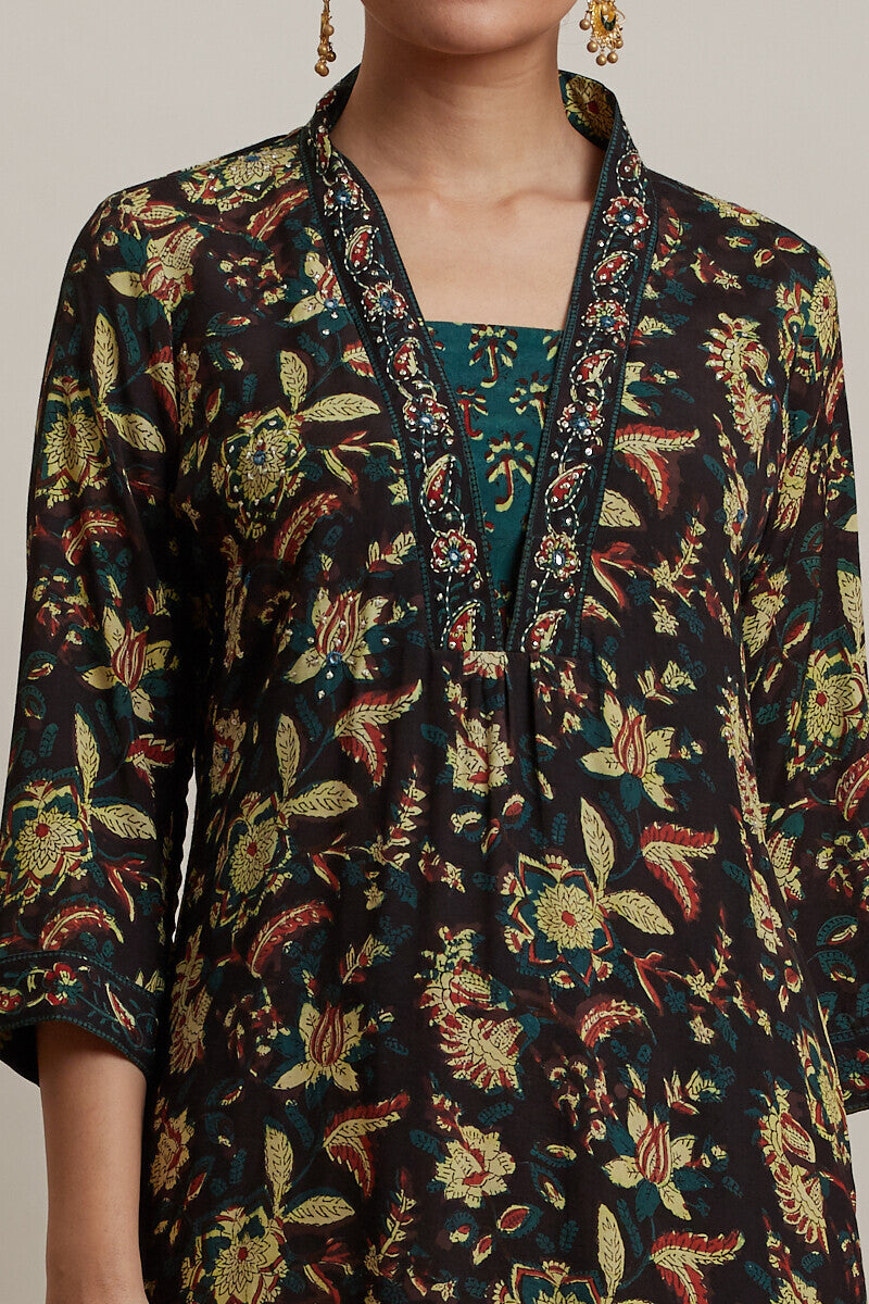 Nur Jahan Shantung Kurta