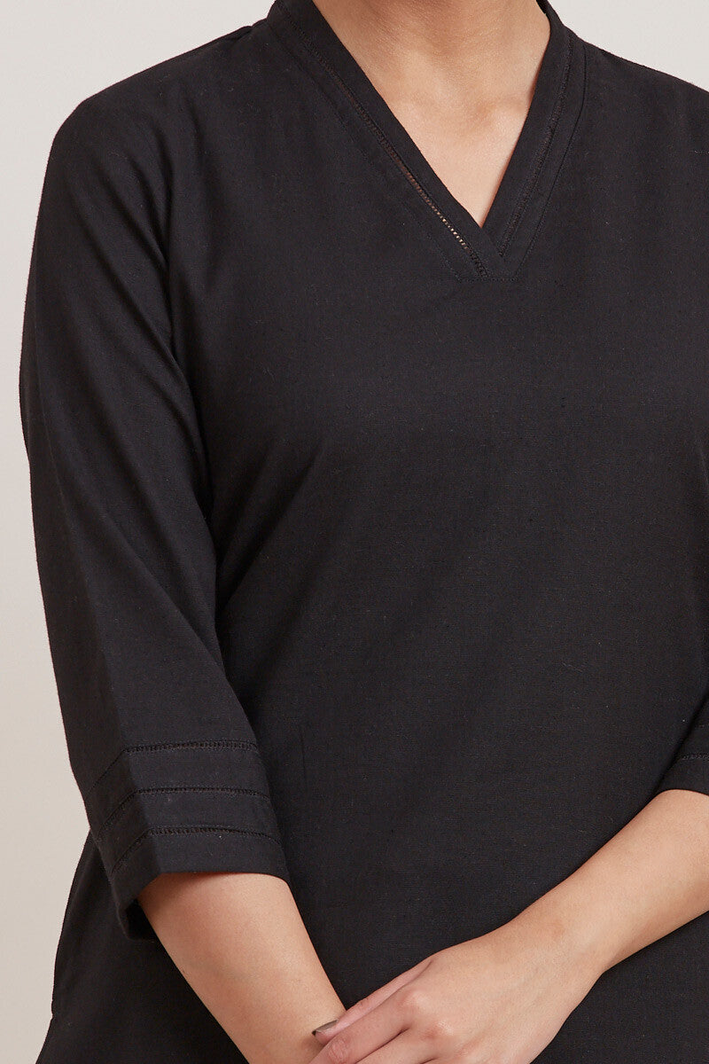 Roza Zara Black Short Kurta