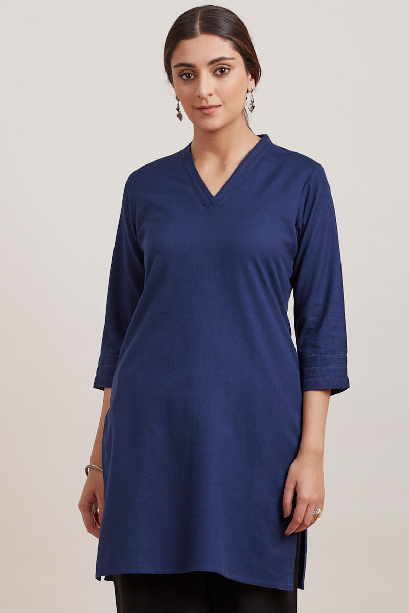 Roza Zara Midnight Blue Short Kurta