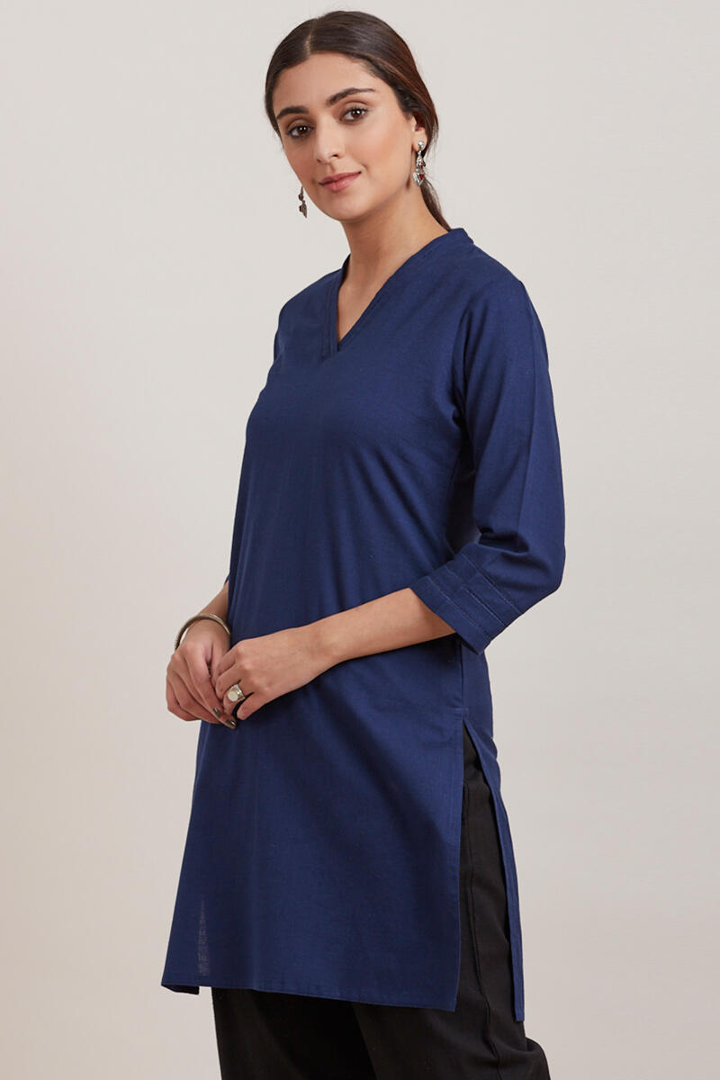 Roza Zara Midnight Blue Short Kurta