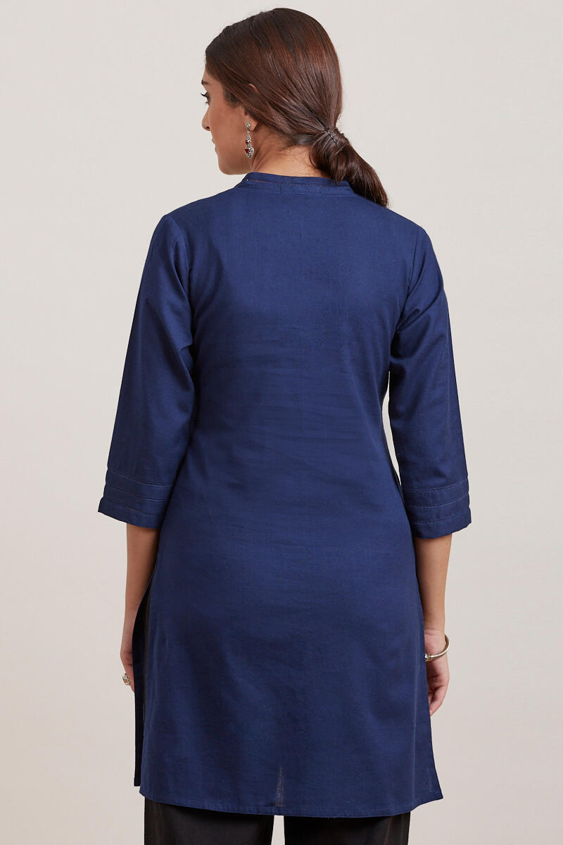 Roza Zara Midnight Blue Short Kurta