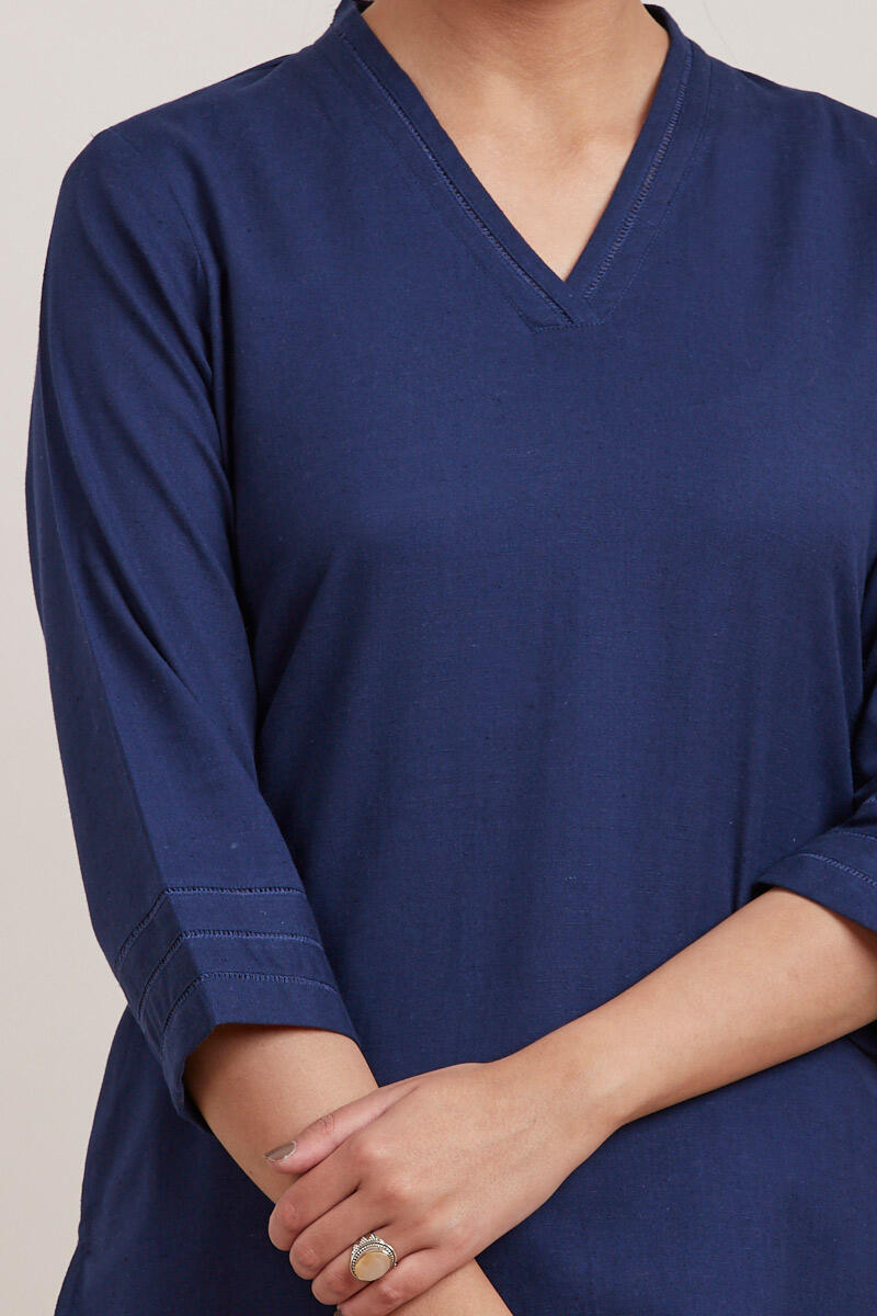 Roza Zara Midnight Blue Short Kurta
