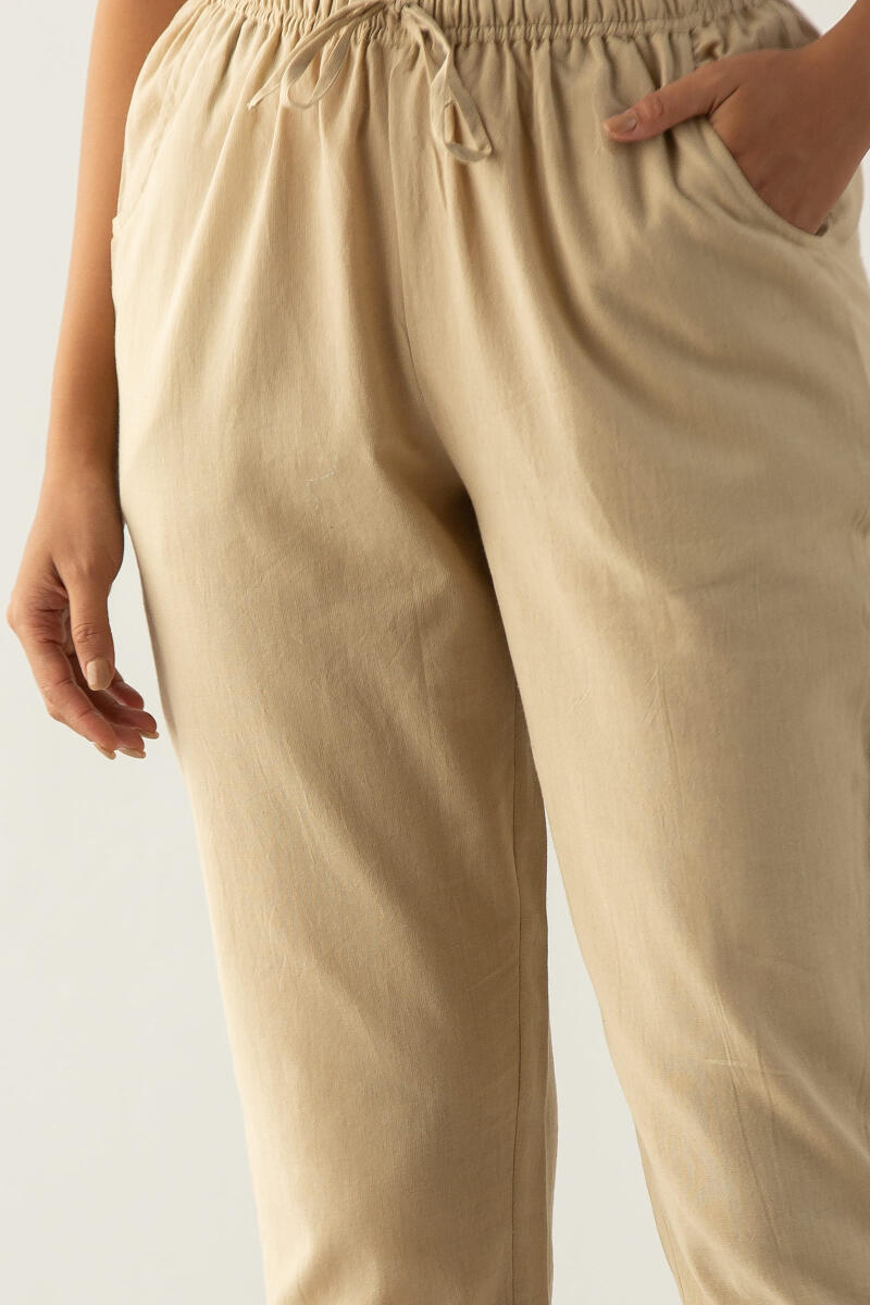 Kashida Beige Narrow Pants
