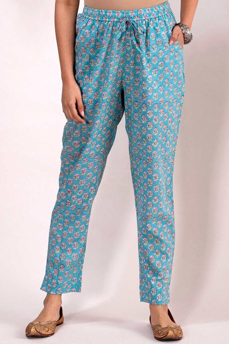 Roz Meher Jazmin Block Printed Cigarette Pants
